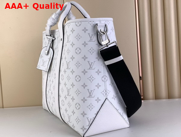 Louis Vuitton Weekend Tote NM Optic White Monogram Coated Canvas and Taiga Cowhide Leather M30919 Replica