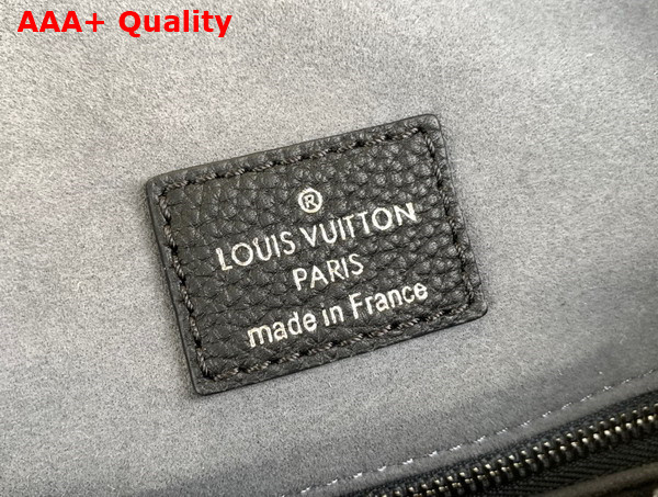 Louis Vuitton Why Knot MM Handbag in Black Beige Perforated Mahina Calf Leather M20788 Replica