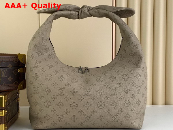 Louis Vuitton Why Knot MM Handbag in Galet Beige Perforated Mahina Calf Leather M20787 Replica