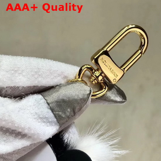 Louis Vuitton Wild Puppet Bag Charm and Key Holder Natural Mink Fur M63094 Replica