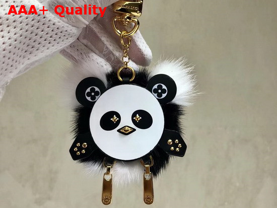 Louis Vuitton Wild Puppet Bag Charm and Key Holder Natural Mink Fur M63094 Replica