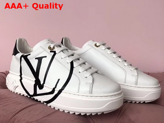 Louis Vuitton Women Time Out Trainer White with Black Replica