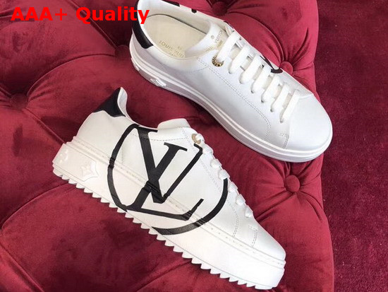 Louis Vuitton Women Time Out Trainer White with Black Replica