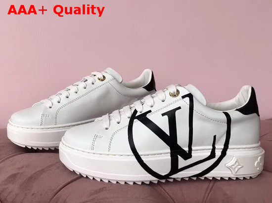 Louis Vuitton Women Time Out Trainer White with Black Replica