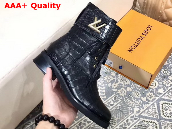 Louis Vuitton Wonderland Ranger Black Crocodile Embossed Calf Leather Replica