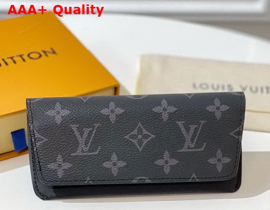 Louis Vuitton Woody Glasses Case Monogram Eclipse Canvas and Calf Leather GI0296 Replica