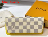 Louis Vuitton Woody Glasses Case in Damier Azur Canvas and Yellow Calf Leather Replica