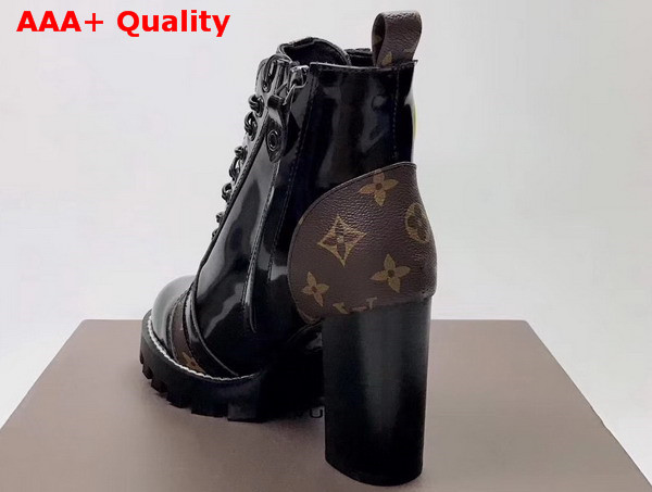 Louis Vuitton World Tour Star Trail Ankle Boot Black Calf Leather and Monogram Canvas Replica