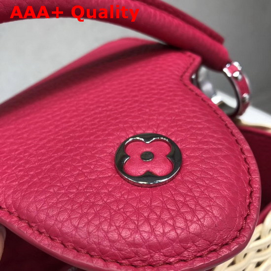 Louis Vuitton Woven Capucines BB Wicker and Red Calf Leather Replica