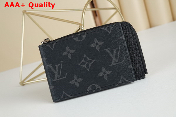 Louis Vuitton Zipped Card Holder in Monogram Eclipse Canvas Replica