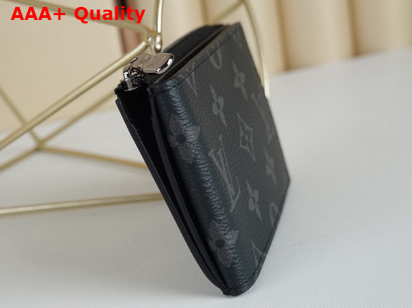 Louis Vuitton Zipped Card Holder in Monogram Eclipse Canvas Replica