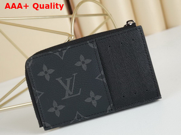 Louis Vuitton Zipped Card Holder in Monogram Eclipse Canvas Replica