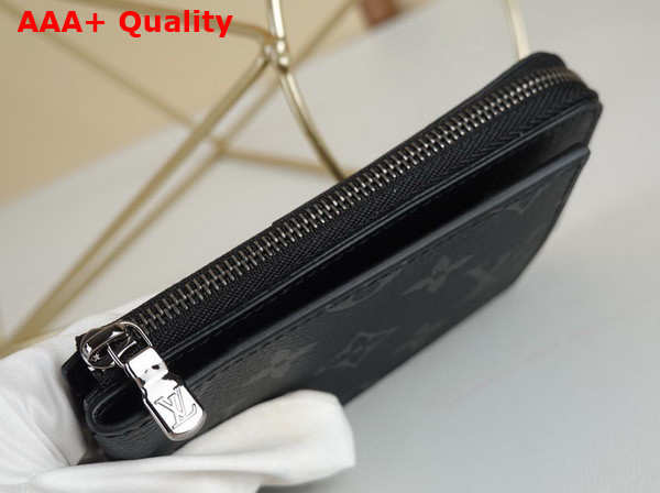 Louis Vuitton Zipped Card Holder in Monogram Eclipse Canvas Replica