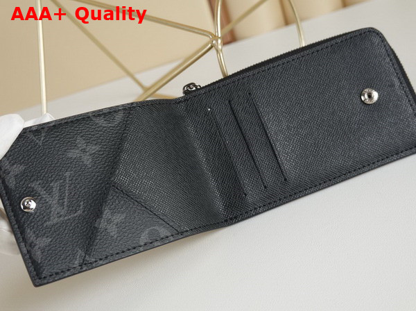 Louis Vuitton Zipped Card Holder in Monogram Eclipse Canvas Replica