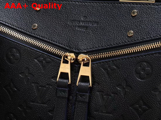 Louis Vuitton Zipped Handbag PM Monogram Empreinte Black M54196 Replica