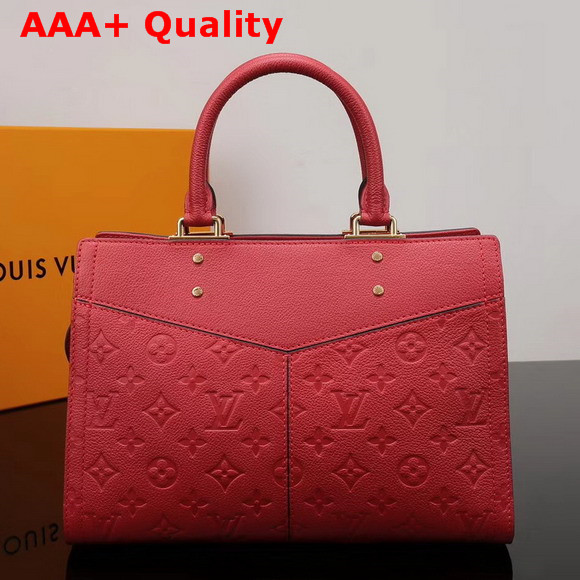 Louis Vuitton Zipped Handbag PM Monogram Empreinte Cowhide Cherry M54193 Replica