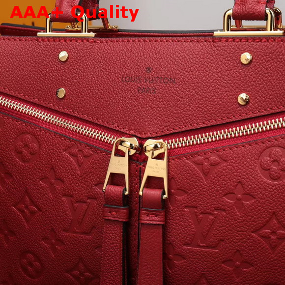 Louis Vuitton Zipped Handbag PM Monogram Empreinte Cowhide Cherry M54193 Replica