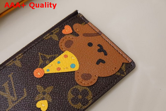 Louis Vuitton Zippy Card Holder with Printed Bear Monogram Canvas Replica