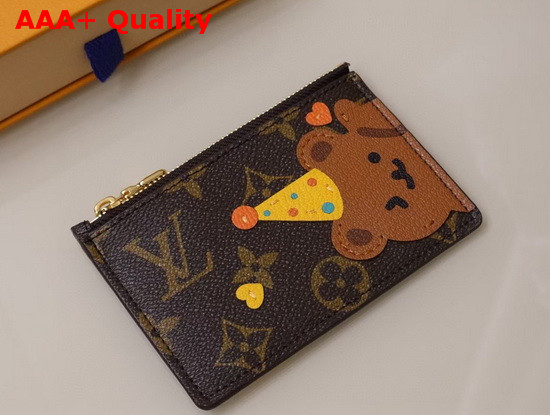 Louis Vuitton Zippy Card Holder with Printed Bear Monogram Canvas Replica