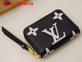 Louis Vuitton Zippy Coin Purse Black and Cream Monogram Empreinte Leather M69787 Replica