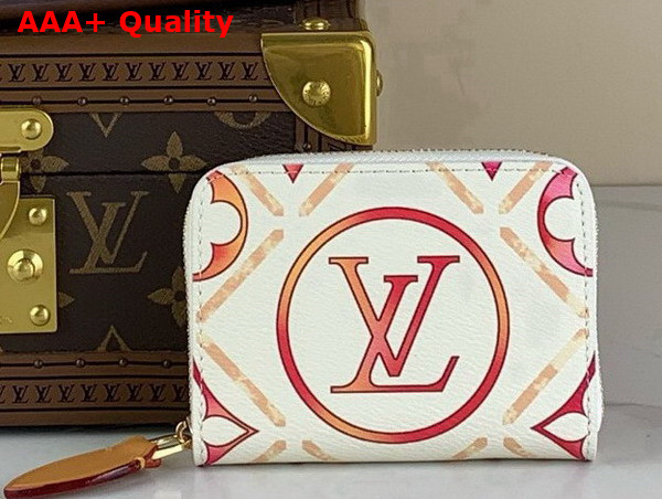 Louis Vuitton Zippy Coin Purse Coral Monogram Tiles Coated Canvas M83658 Replica