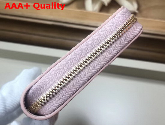 Louis Vuitton Zippy Coin Purse Damier Azur Canvas with a Leather Lining in Pale Pink Rose N60229 Replica