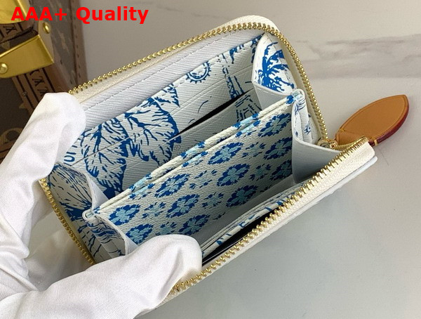 Louis Vuitton Zippy Coin Purse Lagoon Blue Monogram Tiles Coated Canvas Replica