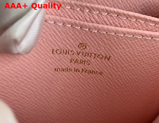 Louis Vuitton Zippy Coin Purse Pink Monogram Jacquard Denim Replica