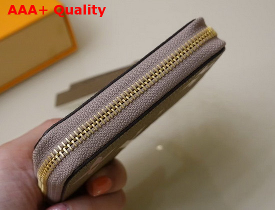 Louis Vuitton Zippy Coin Purse Tourterelle Gray and Cream Monogram Empreinte Leather M69797 Replica