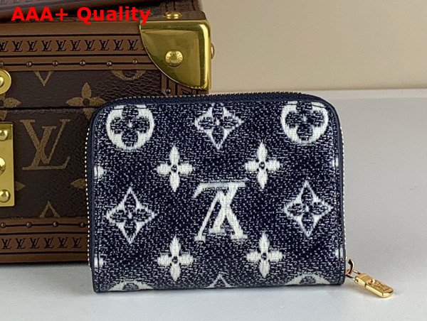 Louis Vuitton Zippy Coin Purse in Blue Monoglam Coated Canvas Replica