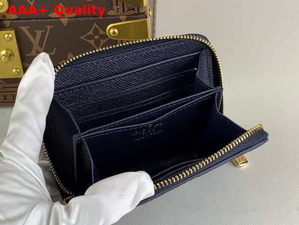 Louis Vuitton Zippy Coin Purse in Blue Monoglam Coated Canvas Replica