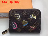 Louis Vuitton Zippy Coin Purse in Monogram Canvas Decorated with Locks Keys and Monogram Flowers M64118 Replica