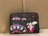 Louis Vuitton Zippy Coin Purse in Monogram Canvas Featuring House Symbols Show Vivienne Enjoying Herself at a Funfair M69745 Replica