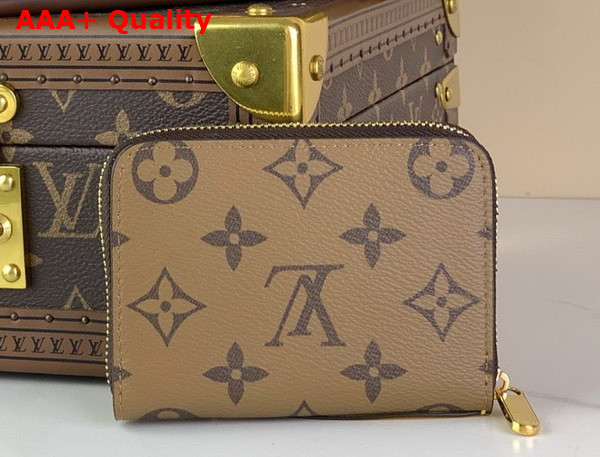 Louis Vuitton Zippy Coin Purse in Monogram Reverse Canvas Adorned with a Yellow Duck M83690 Replica