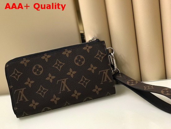 Louis Vuitton Zippy Dragonne Monogram Canvas with Black Leather Trim M69407 Replica