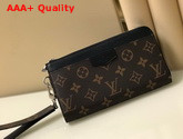 Louis Vuitton Zippy Dragonne Monogram Canvas with Black Leather Trim M69407 Replica