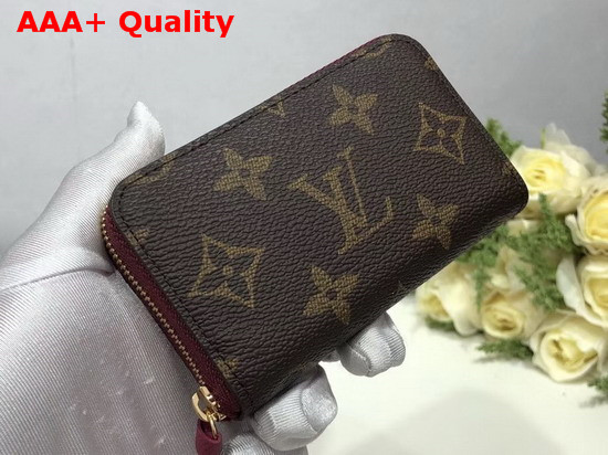 Louis Vuitton Zippy Multicartes Monogram Canvas with Burgundy Interior Replica