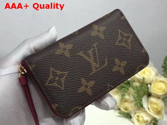 Louis Vuitton Zippy Multicartes Monogram Canvas with Burgundy Interior Replica