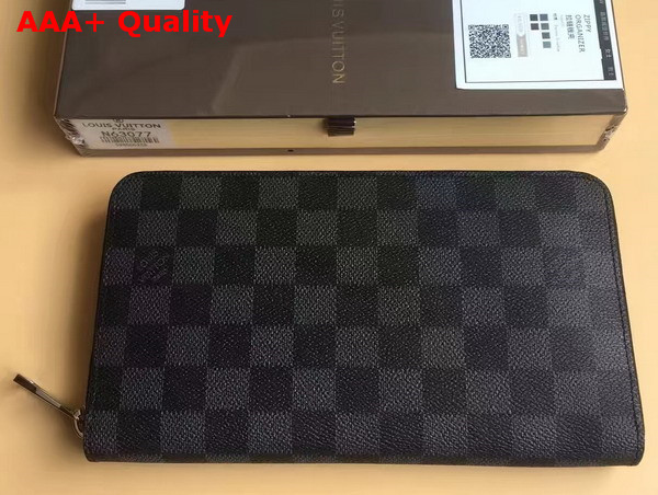 Louis Vuitton Zippy Organiser Damier Graphite Canvas N63077 Replica