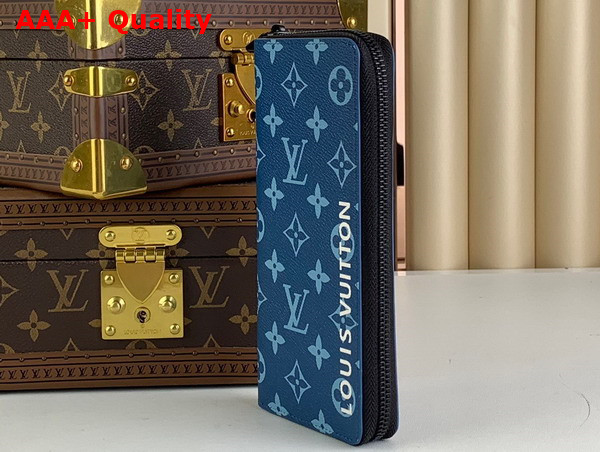 Louis Vuitton Zippy Vertical Wallet in Atlantic Blue Monogram Coated Canvas M82799 Replica