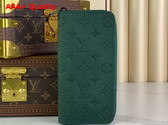 Louis Vuitton Zippy Vertical Wallet in Dark Green Monogram Taurillon Leather Replica