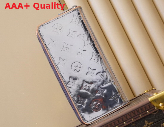 Louis Vuitton Zippy Vertical Wallet in Monogram Mirror Coated Canvas M80808 Replica