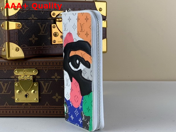 Louis Vuitton Zippy Vertical Wallet in Multicolor Monogram Coated Canvas and Cowhide Leather M82590 Replica