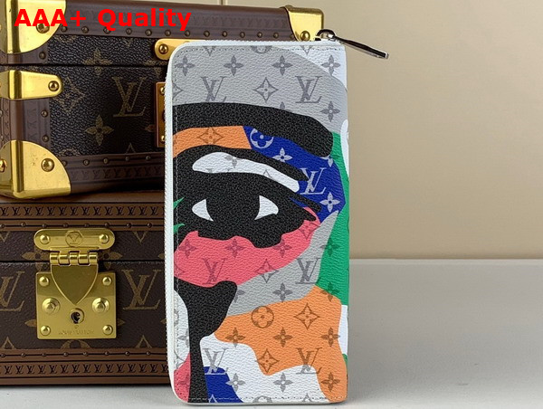 Louis Vuitton Zippy Vertical Wallet in Multicolor Monogram Coated Canvas and Cowhide Leather M82590 Replica