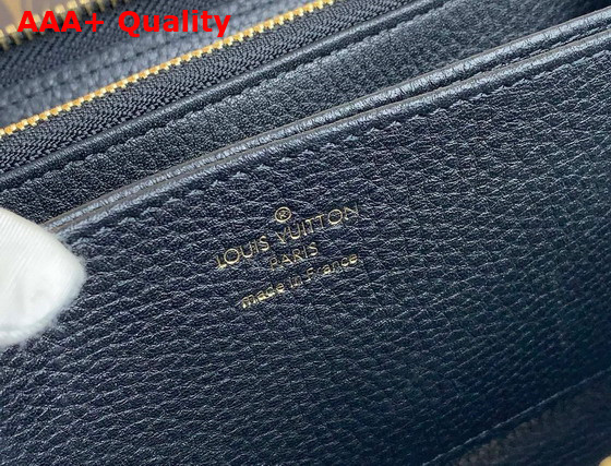 Louis Vuitton Zippy Wallet Black Monogram Empreinte Embroidered Replica