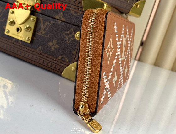 Louis Vuitton Zippy Wallet Brown Monogram Empreinte Embroidered Replica