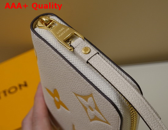 Louis Vuitton Zippy Wallet Creme Safran Monogram Empreinte Leather M80402 Replica