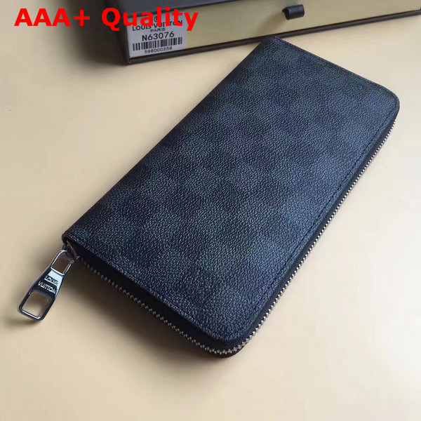 Louis Vuitton Zippy Wallet Damier Graphite Canvas Replica