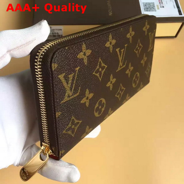 Louis Vuitton Zippy Wallet Monogram Canvas Coquelicot M41896 Replica