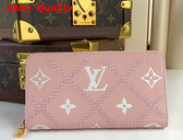 Louis Vuitton Zippy Wallet Pink Monogram Empreinte Broderies Collection M81138 Replica